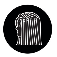 Hair extension color line icon. Beauty industry. Hairdresser service.