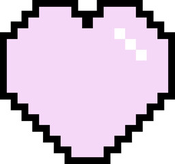cute little 8bit pixel heart decoration