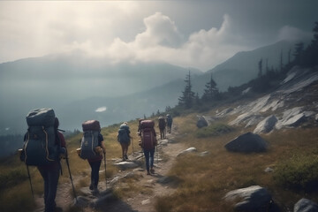 Obraz premium hiking in the mountains