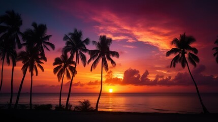 Obraz na płótnie Canvas Sunset over the sky Beautiful Natural Photograph Fresh Green Lifestyle