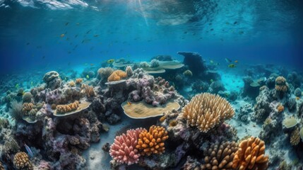 Fototapeta na wymiar Sea underwater tropical life Beautiful Natural Photograph Fresh Green Lifestyle