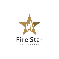 Fire star logo design idea with modern creative idea