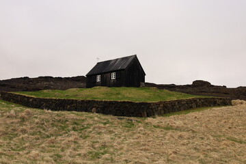 View on a church to Iceland