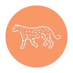 Leopard color line illustration