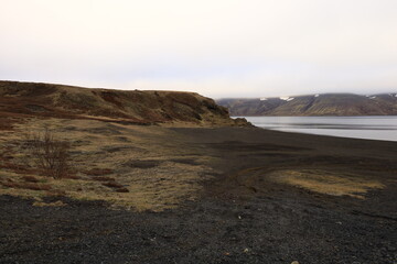 Fototapeta na wymiar View on a mountain to Iceland
