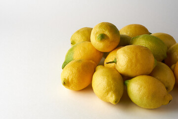 Lemons with white background