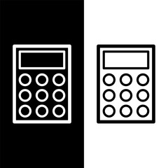 black and white calculator icon