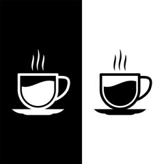 black and white coffee icon