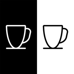black and white coffee icon