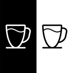 black and white coffee icon