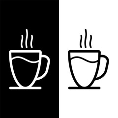 black and white coffee icon