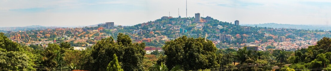 Fototapeta na wymiar KAMPALA,UGANDA-MARCH 23,2023:Panorama of Kampala from the top