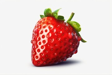 Red berry strawberry isolated on white background ai generative