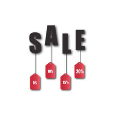 discount banner 5%,10%,15%,20%.