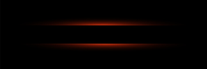 Horizontal glare. Laser beams, horizontal light beams. Beautiful light reflections. Glowing stripes on a dark background.