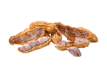 Obraz premium Heap of boiled peanuts on transparent png