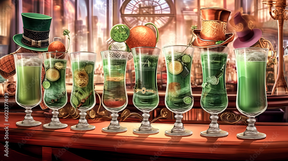 Poster a cocktail beverage with cold ice and fruit was created by generative ai - generative ai.