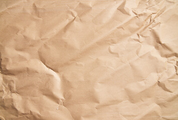  Brown crumpled paper texture background