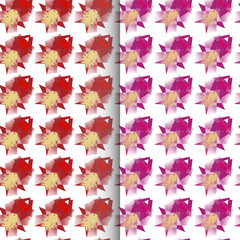 Abstract simple geometric vector seamless pattern, Collection of seamless ornamental vector patterns and swatches.