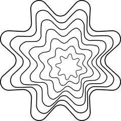 Abstract Aesthetic Geometric Minimalist Line Shape