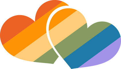 Hearts Pride LGBT Shapes Element