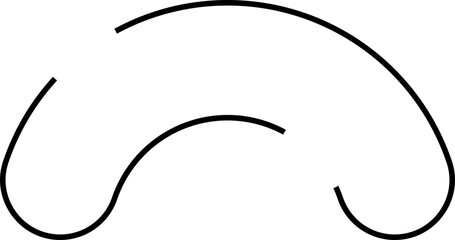 Abstract Minimalist Geometric Shape Line