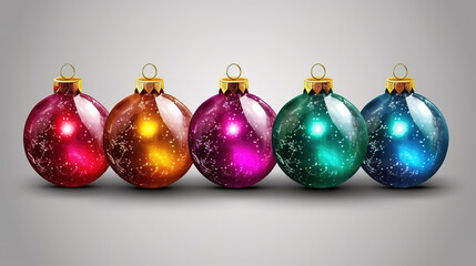 Christmas ball, Bright color. Generative ai