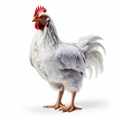 Fototapeta premium Chicken isolated in white background, Generative Ai