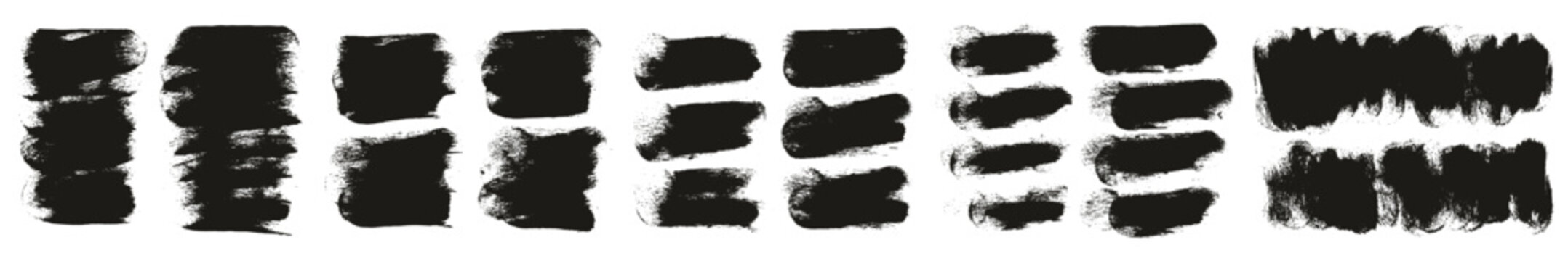 Round Sponge Thick Artist Brush Short Background High Detail Abstract Vector Background MEGA Set 