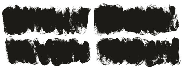 Round Sponge Thick Artist Brush Short Background High Detail Abstract Vector Background Set 