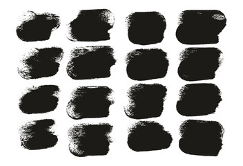 Round Sponge Thick Artist Brush Short Background High Detail Abstract Vector Background Set 