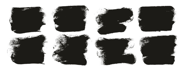 Round Sponge Thick Artist Brush Short Background High Detail Abstract Vector Background Set 