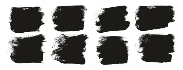 Round Sponge Thick Artist Brush Short Background High Detail Abstract Vector Background Set 