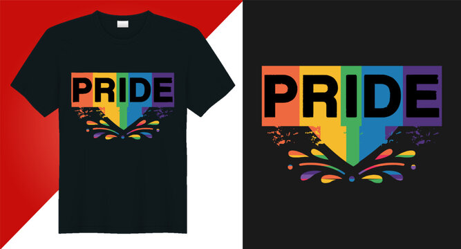 Happy pride day lgbt pride day typogrpahy vector t shirt design graphic