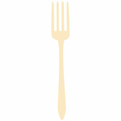 Fork drawing flat for decoration.