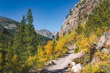 Fototapeta na wymiar rocky mountain landscape in autumn