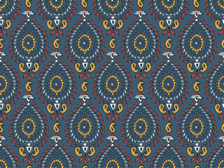 FRACTAL ART DESIGN ABSTRACT TILE BLOCK PRINT SEAMLESS PATTERN