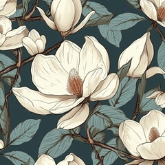 background with mosaic magnolia petals