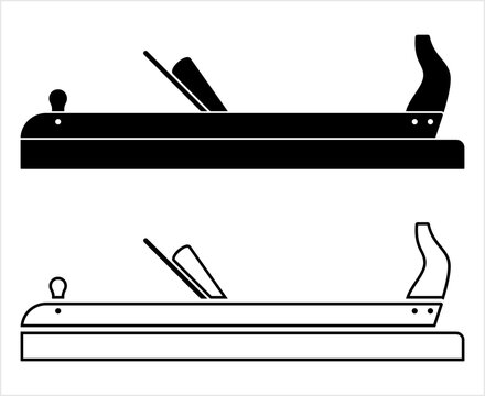 black and white wood plane graphic clip art preview