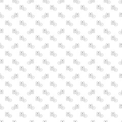 Seamless pattern with cute muzzle of magical cat. Doodle vector illustration.