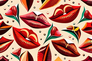 Wallpaper rote Lippen als Zeichen der Liebe