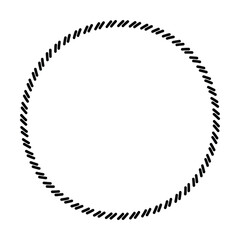 Circle frame round border design shape icon for decorative vintage doodle element for design in vector illustration