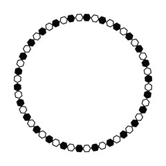 Circle frame round border design shape icon for decorative vintage doodle element for design in vector illustration