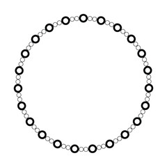 Circle frame round border design shape icon for decorative vintage doodle element for design in vector illustration