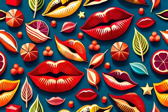 Wallpaper rote Lippen als Zeichen der Liebe