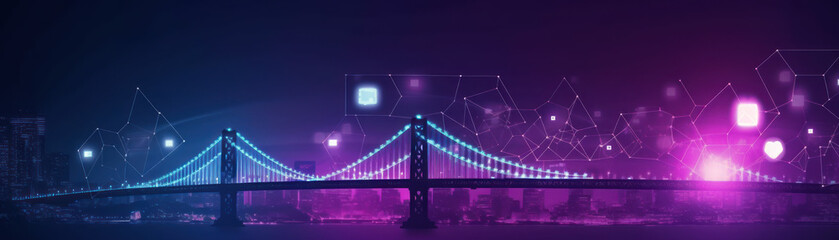 Generative AI banner of a bridg