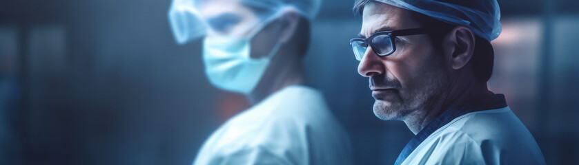 Generative AI banner of a doctors and healthcare