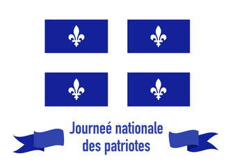 Vector Illustration to Celebrate Patriots Day. Quebec, Canada.
