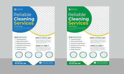 House cleaning services flyer Vector and editable flyer design