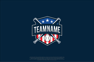 Baseball logo and insignias, badge sport team logo. Vector illustration
